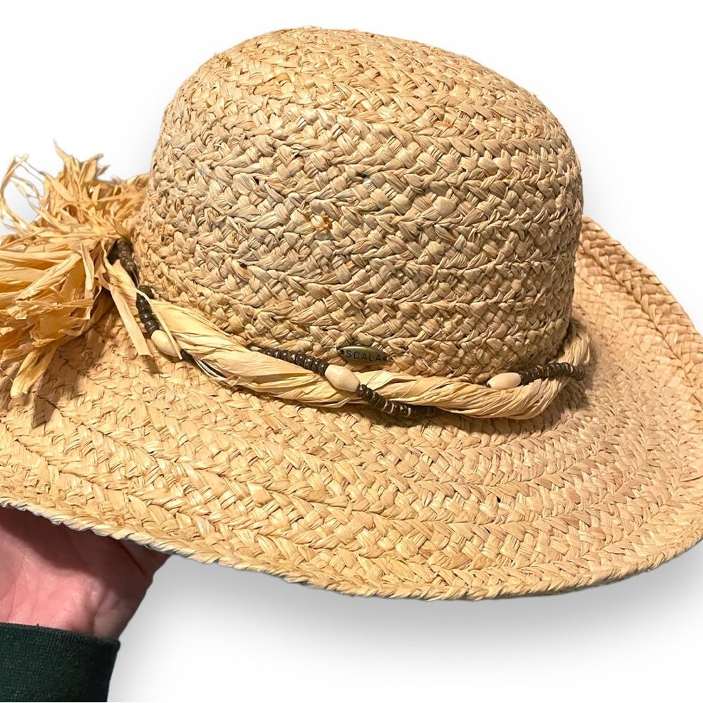 The Scala Collection Rolled Brim Straw Hat With B… - image 6